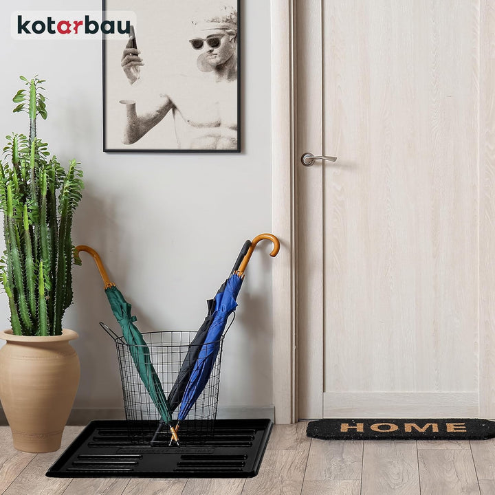 KOTARBAU® Schuhabtropfschale - 60 x 40 cm - Abtropfmatte für nasse Schuhe - Schuhablage für Herbst &