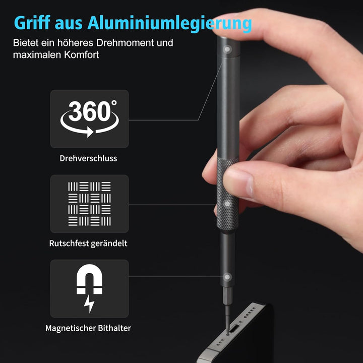 STREBITO Kleiner Schraubendreher-Satz 39 in 1 Präzisionsschraubendreher-Satz, Elektronik-Werkzeugsat