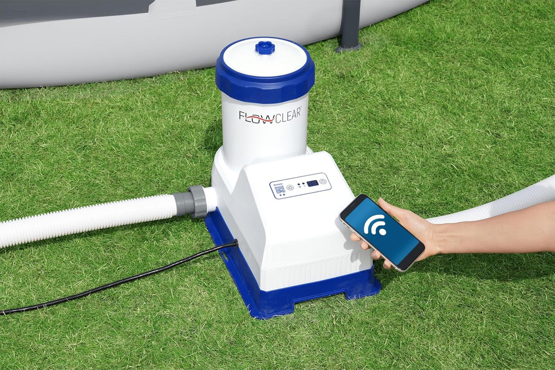 Bestway Flowclear WLAN-Filterpumpe mit Zeitschaltuhr 7.570 l/h, 125 W