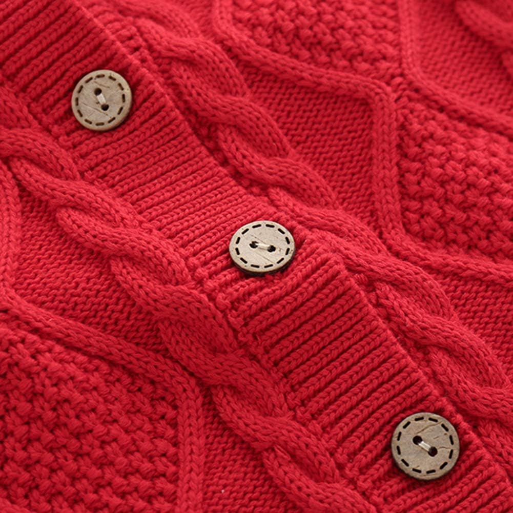 Gestrickte Strampler Baby Mädchen Spieler und Mütze Strickanzug Schneeanzug Overalls für 3-24 Monate