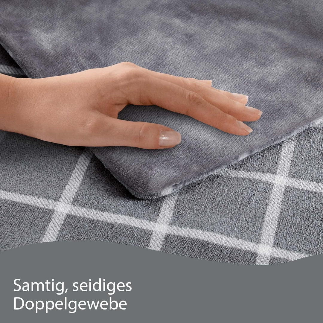Imetec Adapto Velvet Square Heizdecke, 150x95 cm Wärmedecke, weiches Gewebe, geringer Verbrauch, Ada