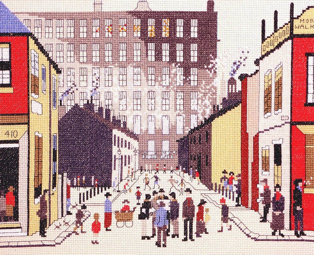 Bothy Threads Kreuzstich-Set Strassenszene, 32x26cm, XLC9, Zählmuster