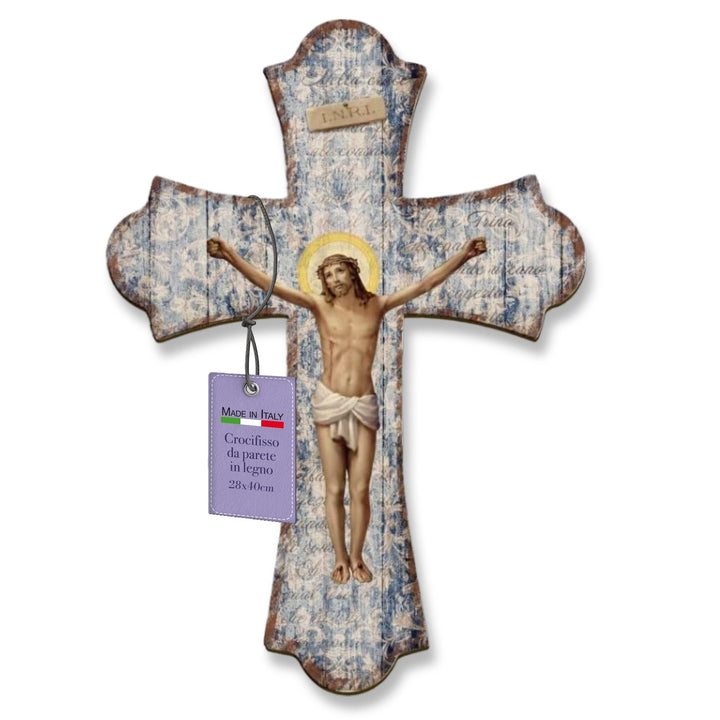 Fratelli Bonella | Vintage-Kreuz aus Religiösen Holz der Kreuz 28 x 40 cm | Made in Italy 28x40cm, 2