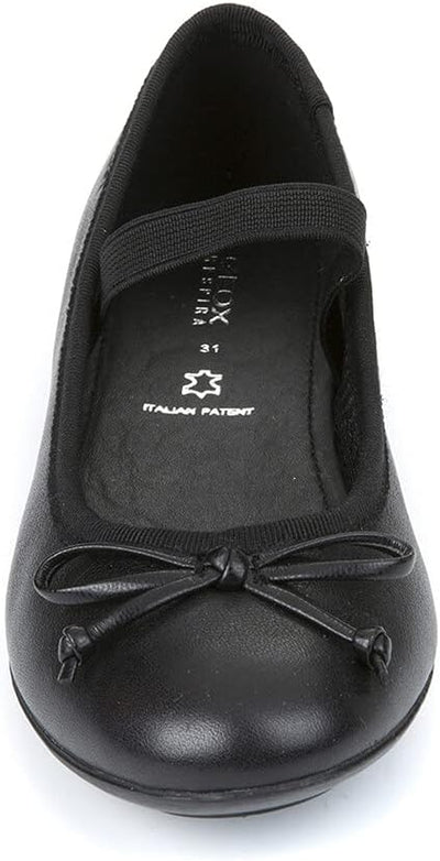 Geox Mädchen Plie B Mary Jane Halbschuhe 35 EU Schwarz, 35 EU Schwarz