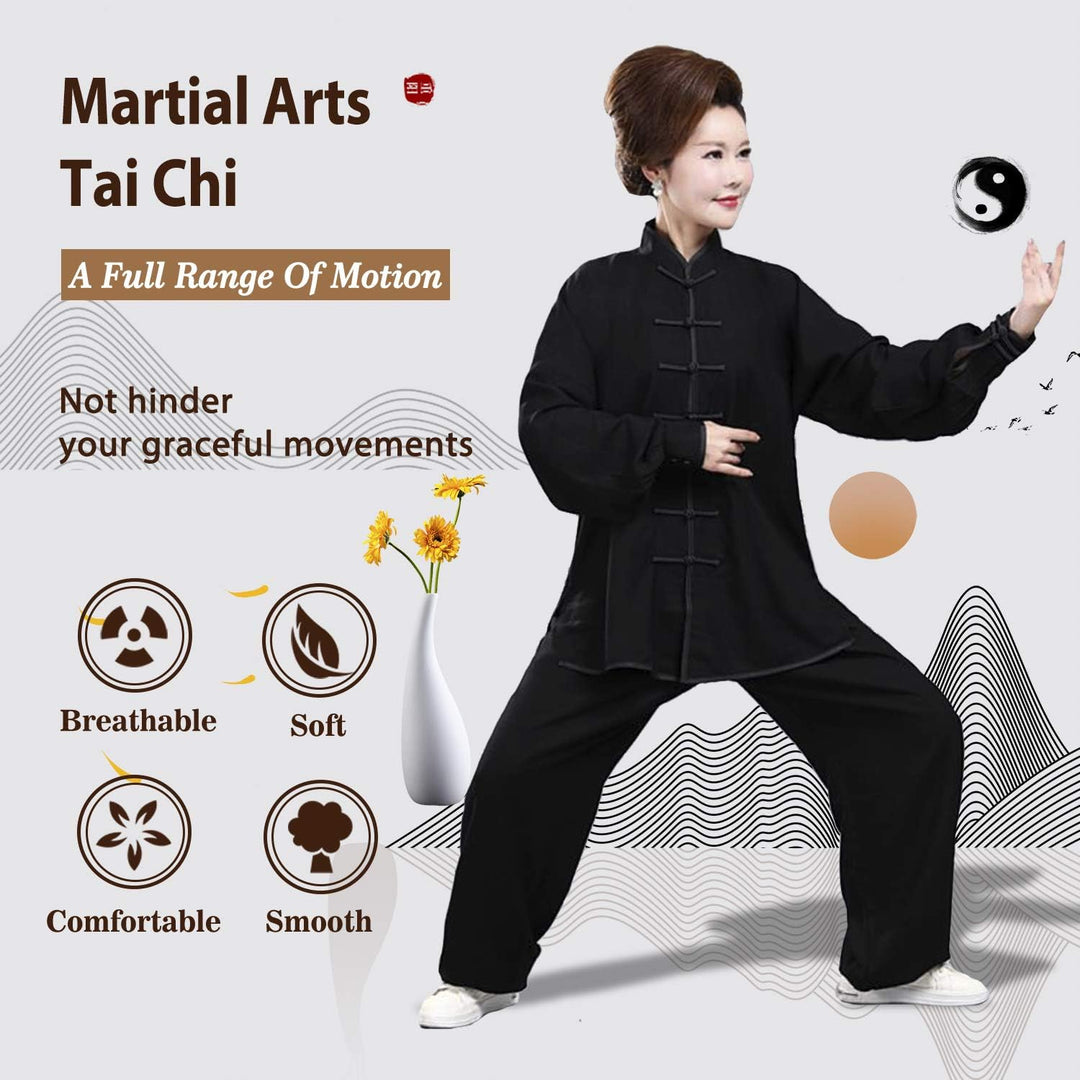 BBLAC 2KEY Kampfsportbekleidung | Traditionelle chinesische Uniformen für Tai Chi und Wing Chun | Un