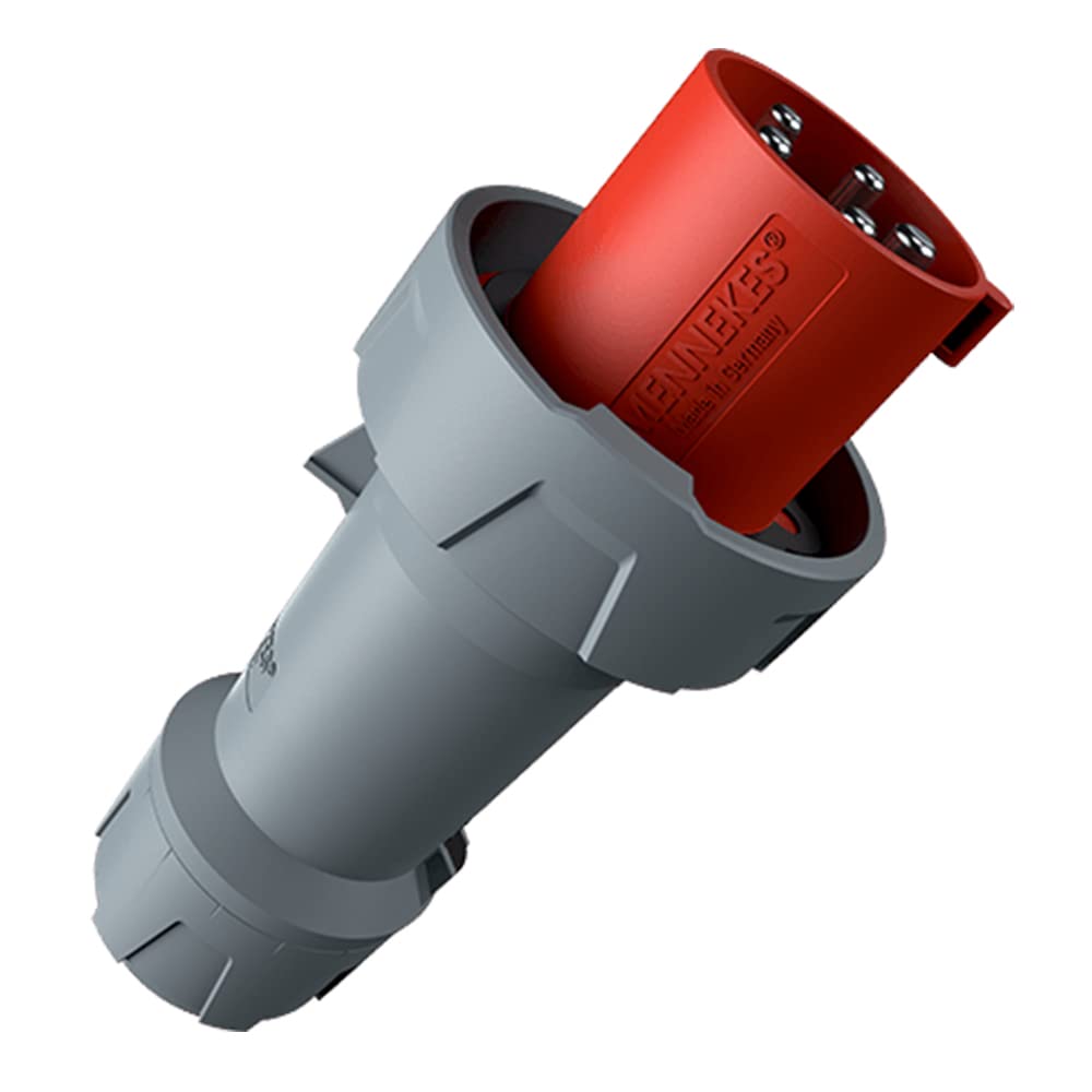 Mennekes 101200115 Stecker Power Top Plus, Steckdosen CEE, 400 V, 50 – 60 Hz, 63 A, 5-polig, IP 67,