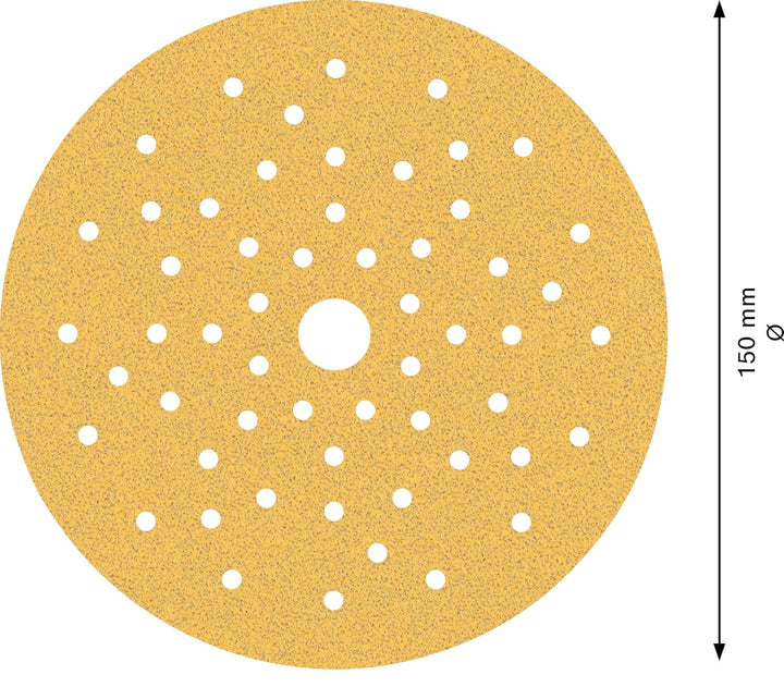 Bosch Accessories 50x Schleifpapier Expert C470 Mehrloch (für Hartholz, Farbe auf Holz, Ø 150 mm, Kö