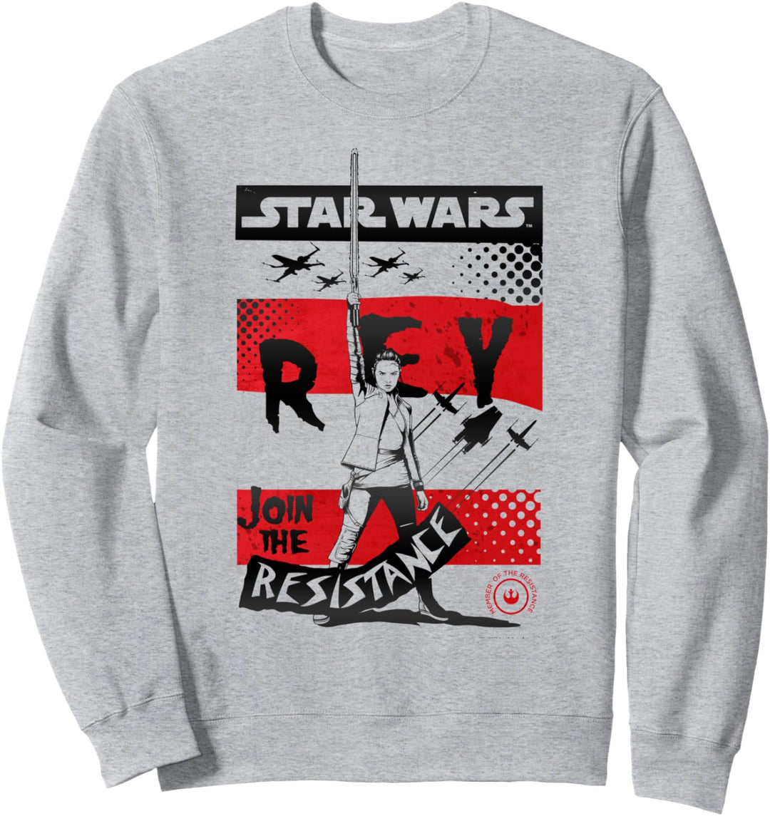 Star Wars Last Jedi Rey Raised Resistance Sweatshirt