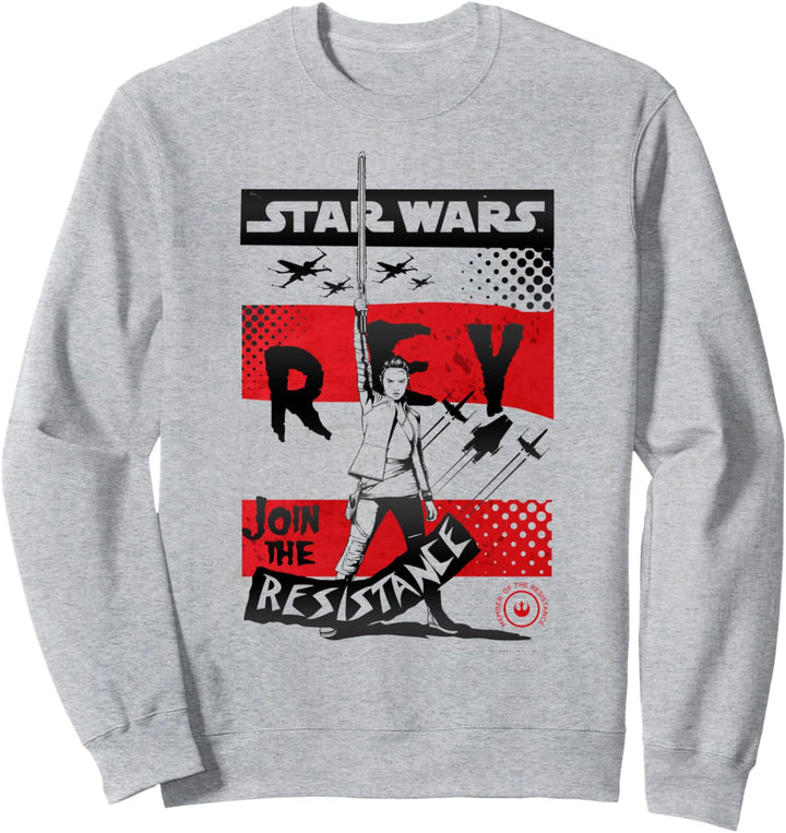 Star Wars Last Jedi Rey Raised Resistance Sweatshirt