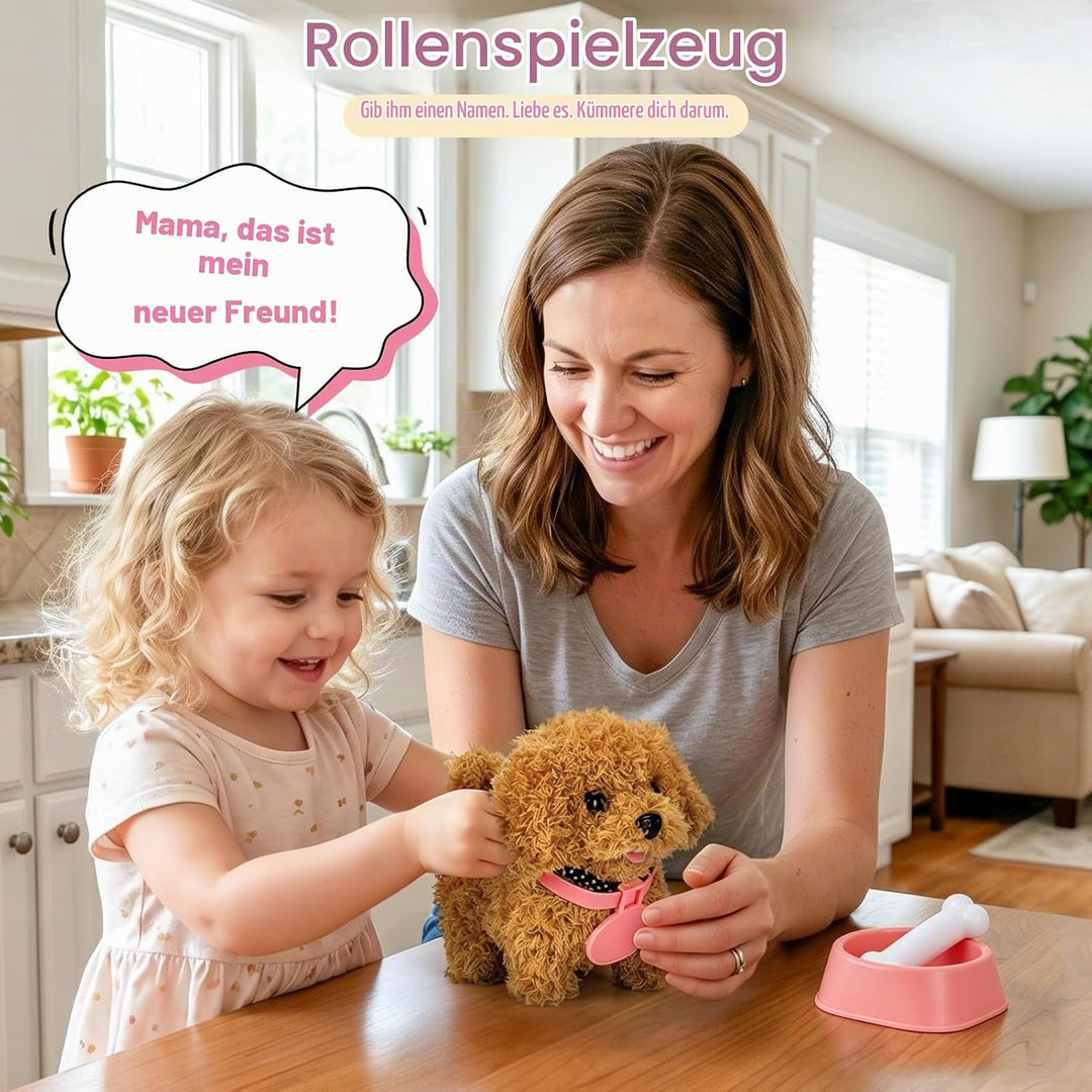 Dreamon Hund Spielzeug Kinder Spielzeug Hund Der Läuft Und Bellt Interaktiver Mit Hundehütte Pflege-