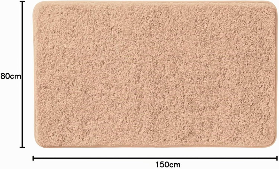Erwin Müller Badematte, Badteppich, Badvorleger Rhodos Uni rutschhemmend beige Grösse 80x150 cm - ul