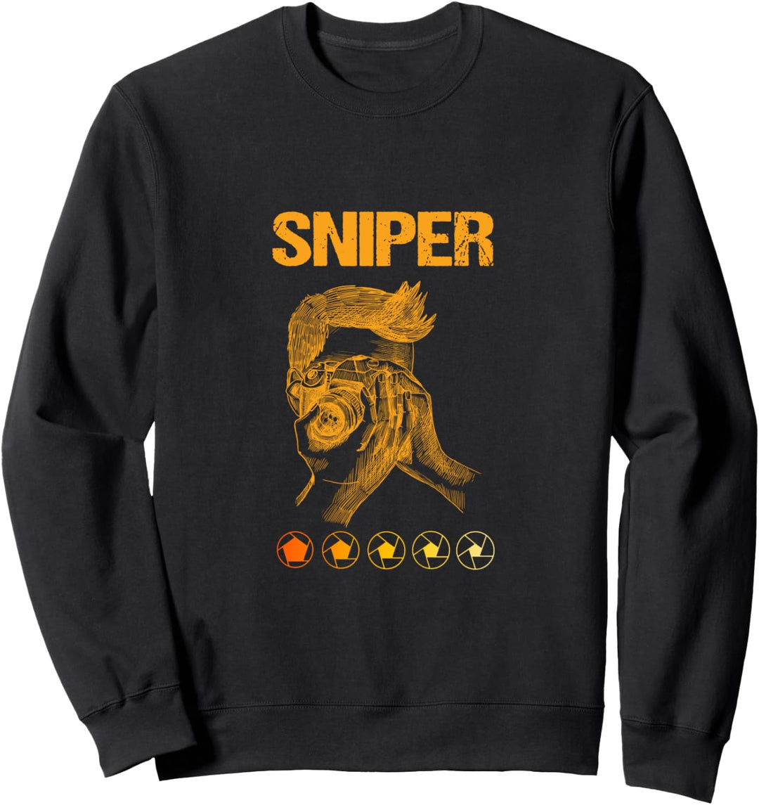 Vintage Retro Fotografie Künstler Geschenkidee Foto Sniper Sweatshirt