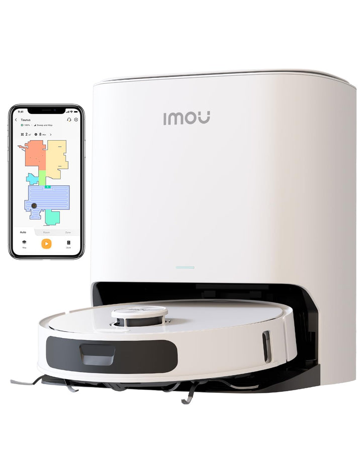 Imou Saugroboter mit Wischfunktion 5 in1 8500 Pa, Kehren/Wischen/Selbstwaschend /55°C Selbsttrocknen