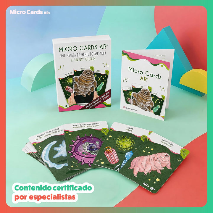 aAR+ Body Planet Micro Cards – Lernkarten Mikroorganismen mit Augmented Reality | Bakterien, Viren &