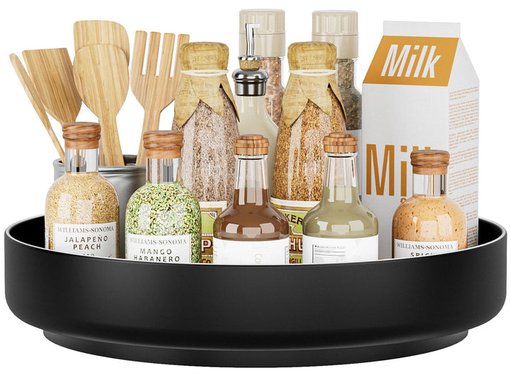EKNITEY Lazy Susan Drehteller 33 cm küchen drehteller Organizer Organizer drehbar kühlschrank küche