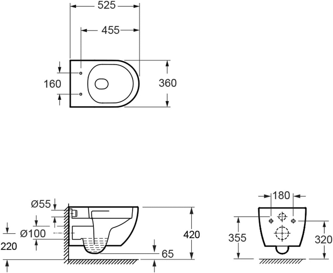 Whirlflush Hänge-WC Soho 3.0 Weiss Glanz | Spülrandlos für Hygiene & Leichte Reinigung | Tornado-Spü