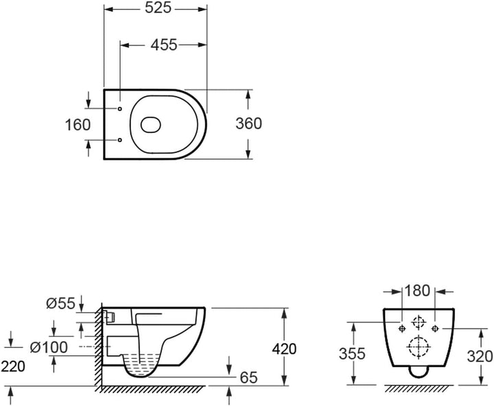 Whirlflush Hänge-WC Soho 3.0 Weiss Glanz | Spülrandlos für Hygiene & Leichte Reinigung | Tornado-Spü