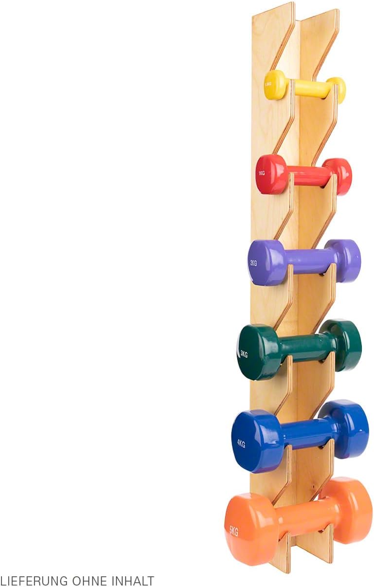 Wandhalterung aus Holz für Fausthantel, Kurzhantel, Fitness, Bodybuilding, Gymnastik,