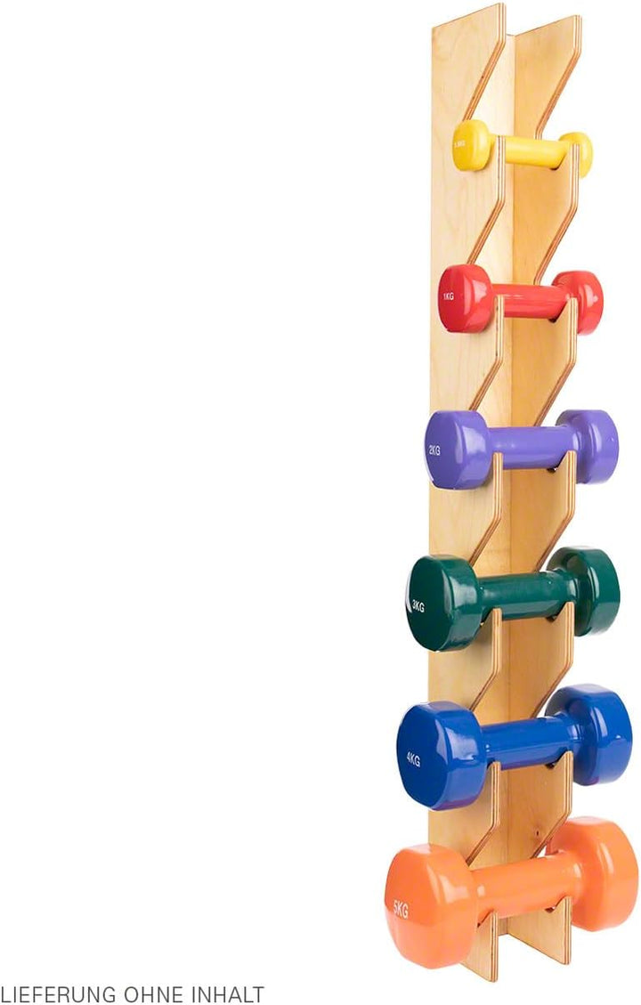 Wandhalterung aus Holz für Fausthantel, Kurzhantel, Fitness, Bodybuilding, Gymnastik,