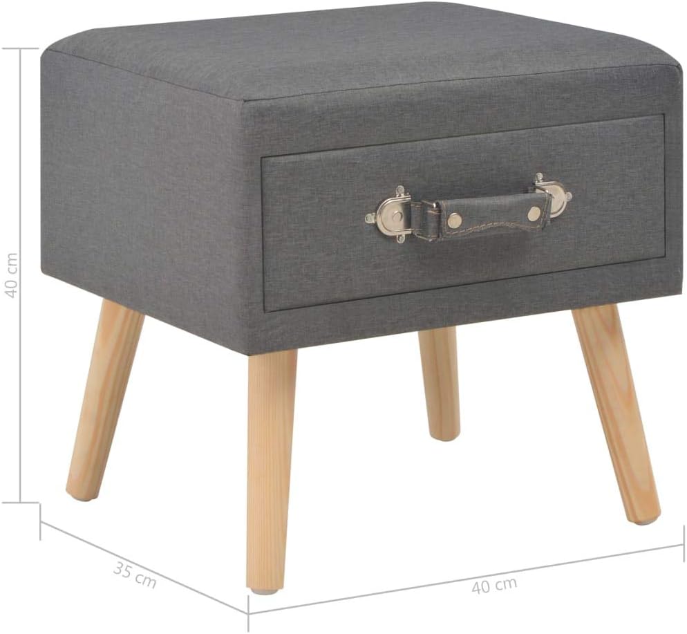 vidaXL 2X Nachttisch mit 1 Schublade Nachtschrank Nachtkonsole Nachtkommode Schlafzimmer Kommode Sch