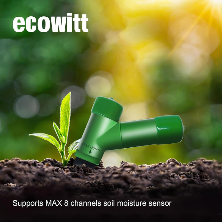 ECOWITT WH0291 Bodenfeuchtigkeitsprüfer für Pflanzen Erde Feuchtigkeitssensor mit digitalem LCD-Disp
