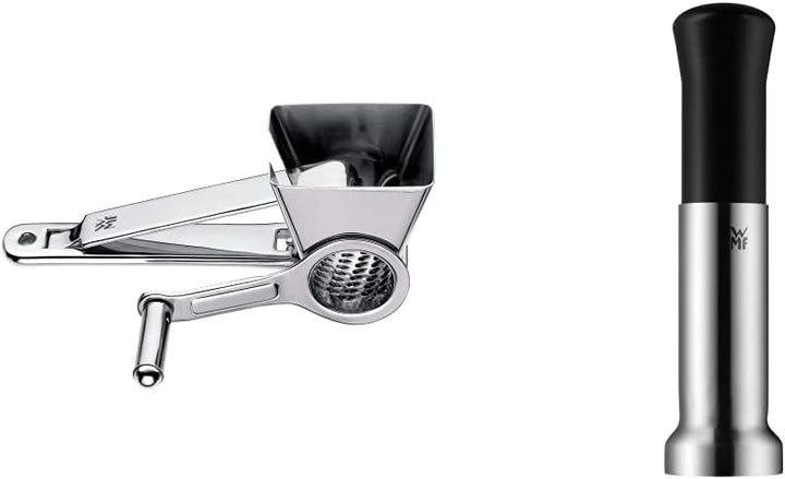 WMF Gourmet Parmesanreibe Kurbel 18 cm, Parmesanmühle & Top Tools Muskatmühle 16,5 cm, Muskatnuss Mü