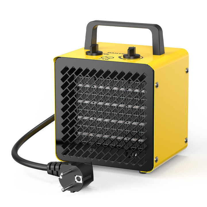 Keramik Heizlüfter 2000 Watt Klein Heizstrahler Bauheizer Bautrockner mit Thermostat & 3 Heizstufen