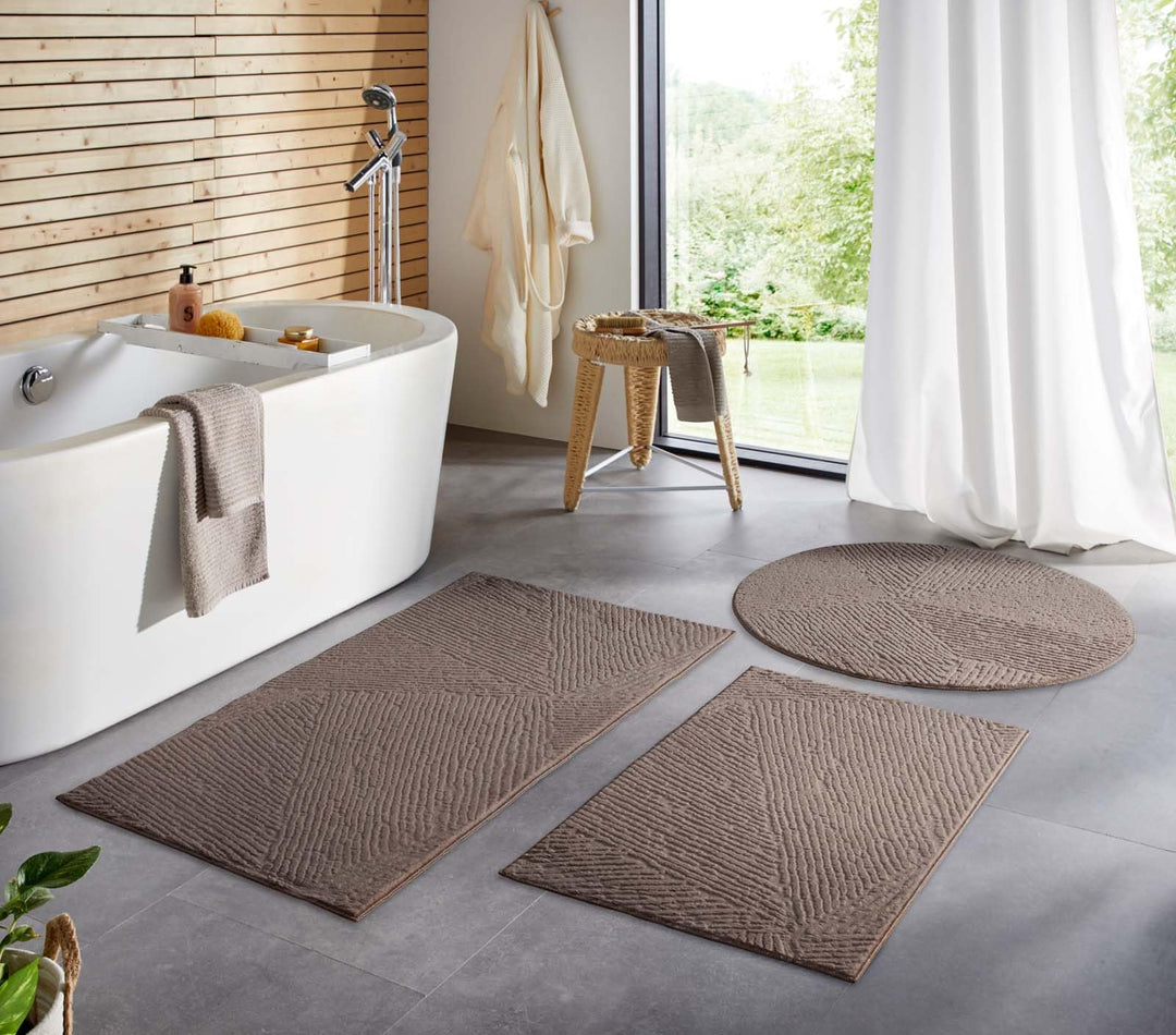 Taracarpet Badematte Badvorleger Homestyle rutschfest waschbar Badezimmerteppich Badewannenmatte, Ba