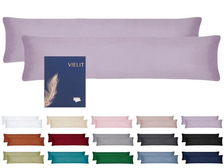Vielit Seitenschläferkissen Bezug 40 x 145 2er Set Kissenbezug 40x145 Seitenschläfer Kopfkissenbezug