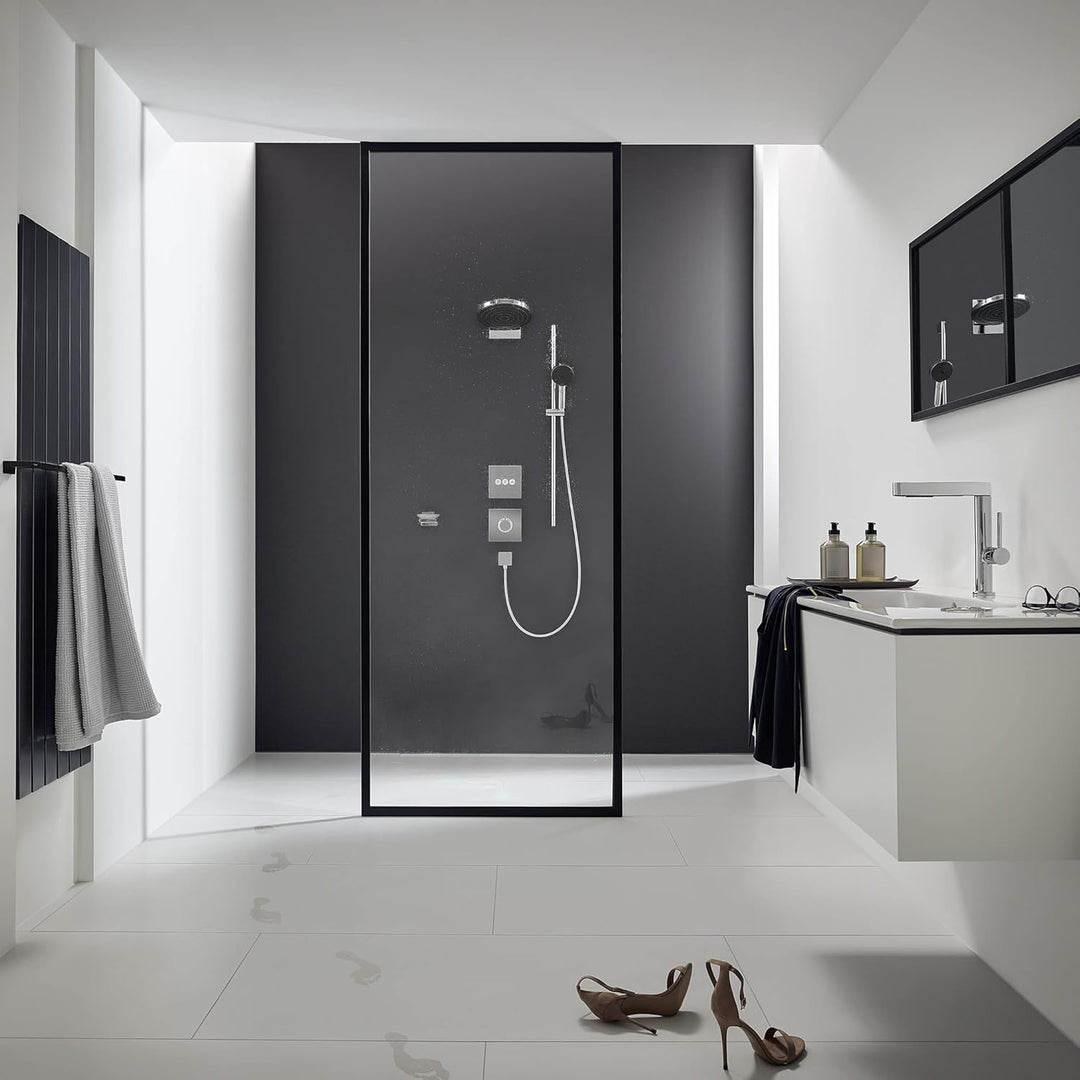 hansgrohe Brausestange Pulsify S 90 cm mit Push Handbrausehalter und Isiflex Brauseschlauch 160 cm,