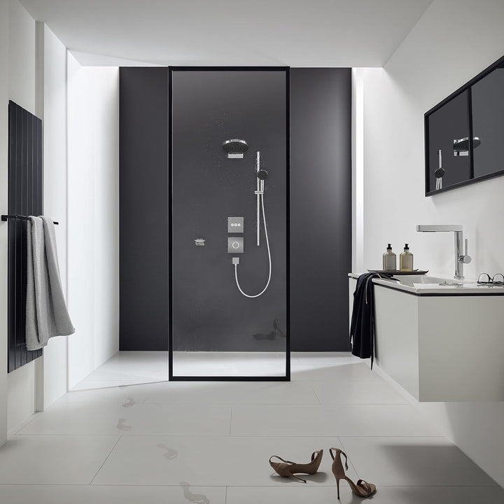 hansgrohe Brausestange Pulsify S 90 cm mit Push Handbrausehalter und Isiflex Brauseschlauch 160 cm,