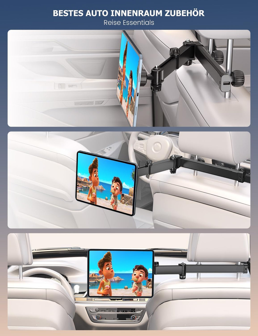 OHLPRO Tablet Halterung Auto Magnetische [48CM Ausziehbare Langarm] Tablethalterungen iPad Halterung