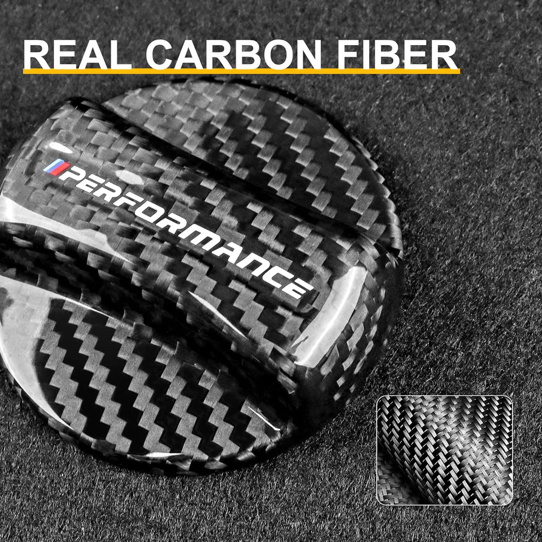 KUNGKIC Kohlefaser Universal Auto-Kraftstofftank-Öl-Gas-Deckel Aufkleber Innenbereich Dekoration Com