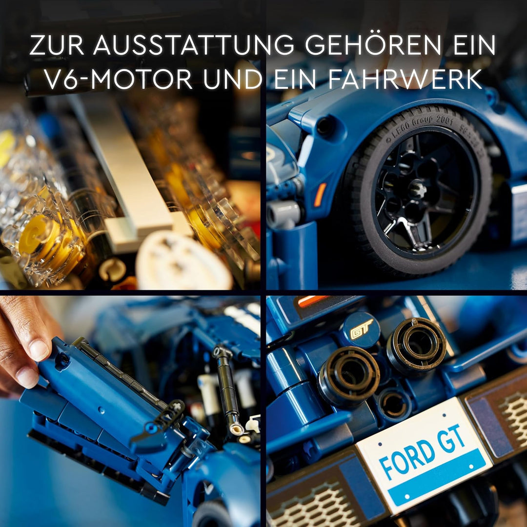 LEGO 42154 Technic Ford GT 2022 Auto-Modellbausatz für Erwachsene, Supercar im Massstab 1:12 mit aut