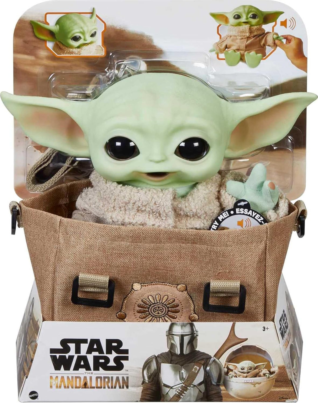 Mattel Disney Star Wars HBX33 - „The Child“ Plüschfigur (ca. 28 cm) aus „The Mandalorian“, zum Samme