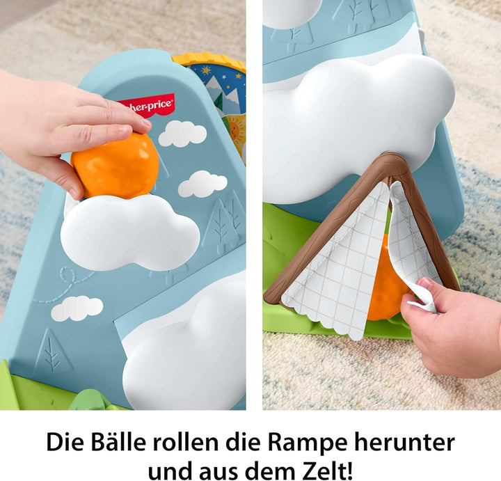 Fisher-Price Babyspielzeug Camping-Freunde Kullerberg, Aktivitätsspielzeug zum Hinterherkrabbeln für