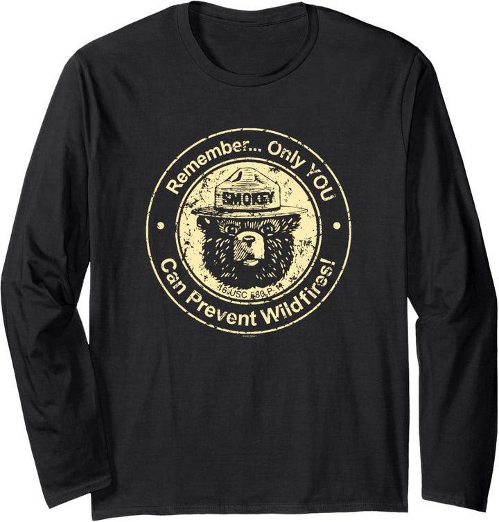 Smokey Bear Nur Sie können Waldbrände verhindern Langarmshirt