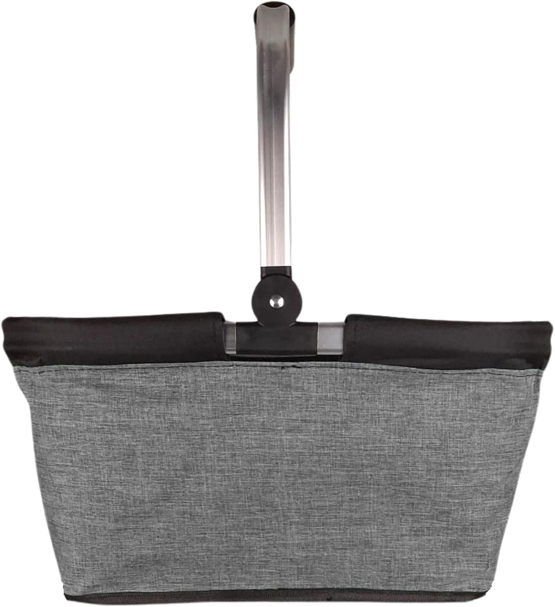 Einkaufskorb faltbar, 20L Tragekorb mit Alurahmen faltbar, Geschenk Einkaufstasche Mama, grau, Grau