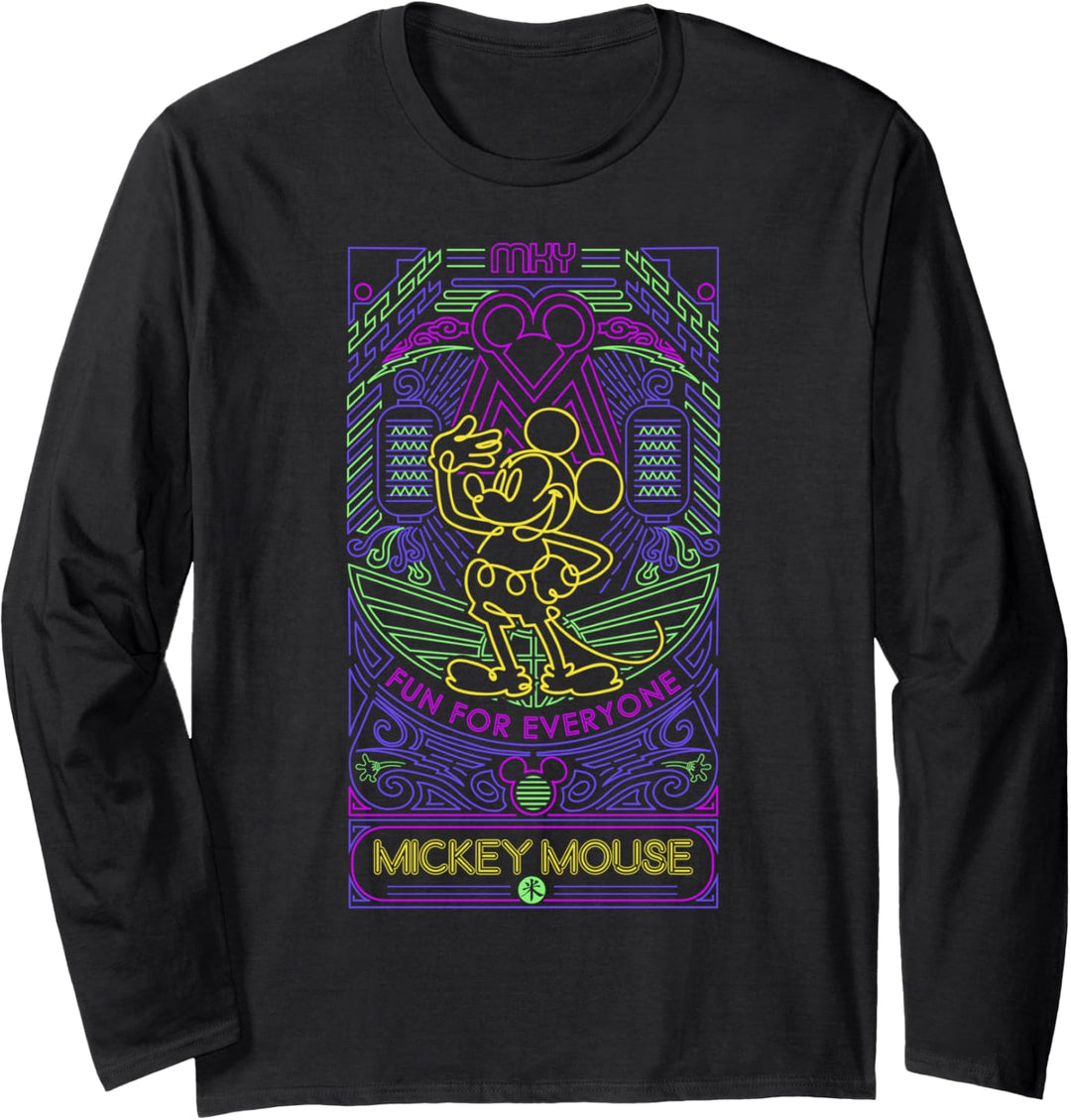 Disney Mickey And Friends Mickey Neon Line Art Langarmshirt