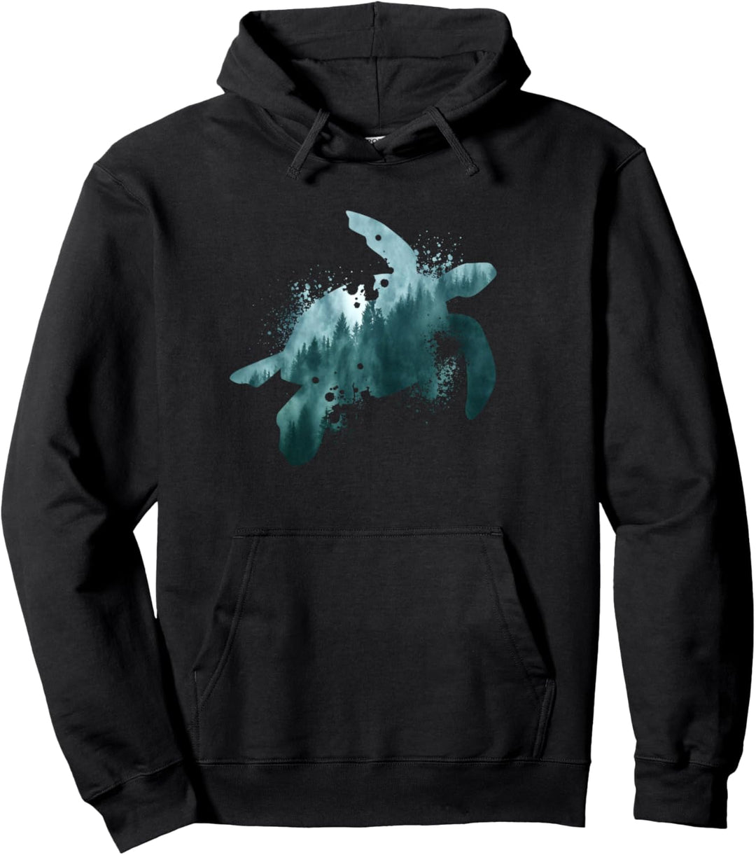 Vintage Schildkröte Silhouette | Atlantik Meeresschildkröte Pullover Hoodie