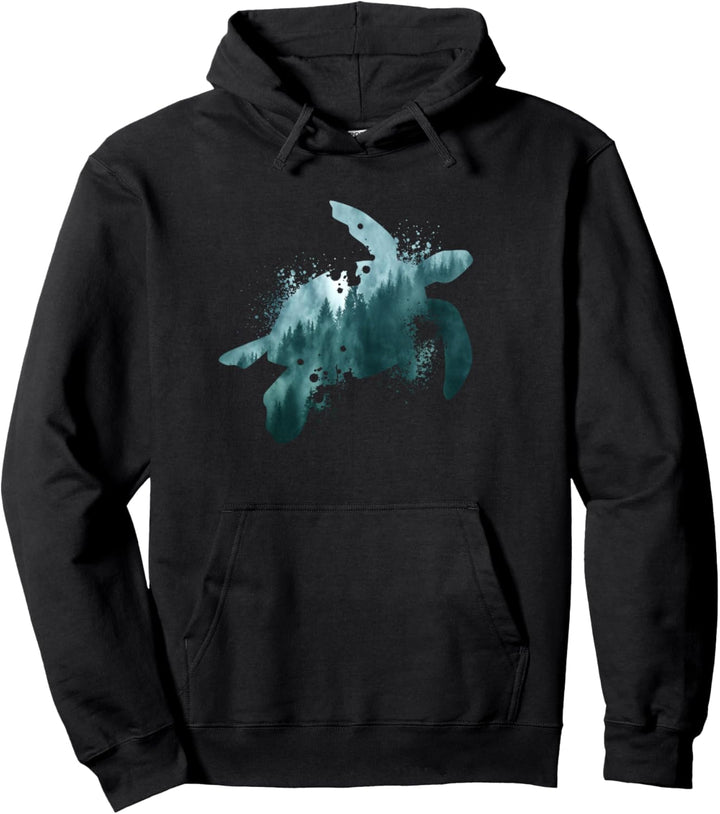 Vintage Schildkröte Silhouette | Atlantik Meeresschildkröte Pullover Hoodie