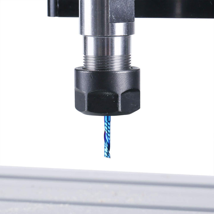 SainSmart Genmitsu 10Pcs Nano Blue Coat flache Nase Schaftfräser CNC Fräser, 1/8 "Schaft Spirale Upc