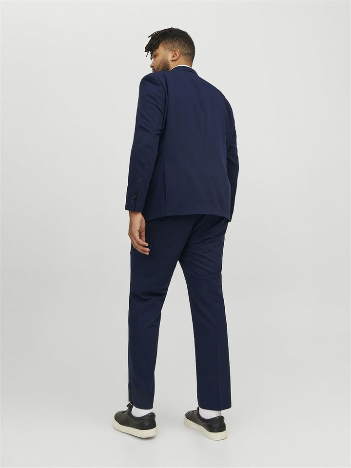 JACK & JONES Male Einreihiger Blazer und Hose Plus Size Slim Fit Anzug 64 Dark Navy, 64 Dark Navy