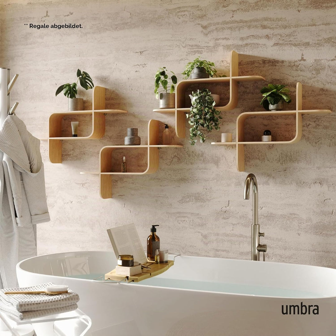 Umbra Montage Wandregal, Schweberegal aus Bugholz, Natur, Natur