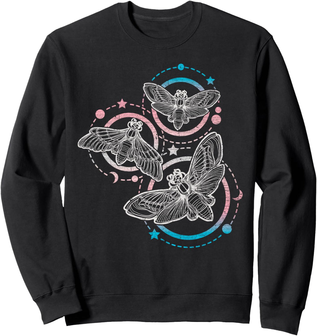 Transgender Flaggenfarben, Okkulte Schmetterlinge Sweatshirt