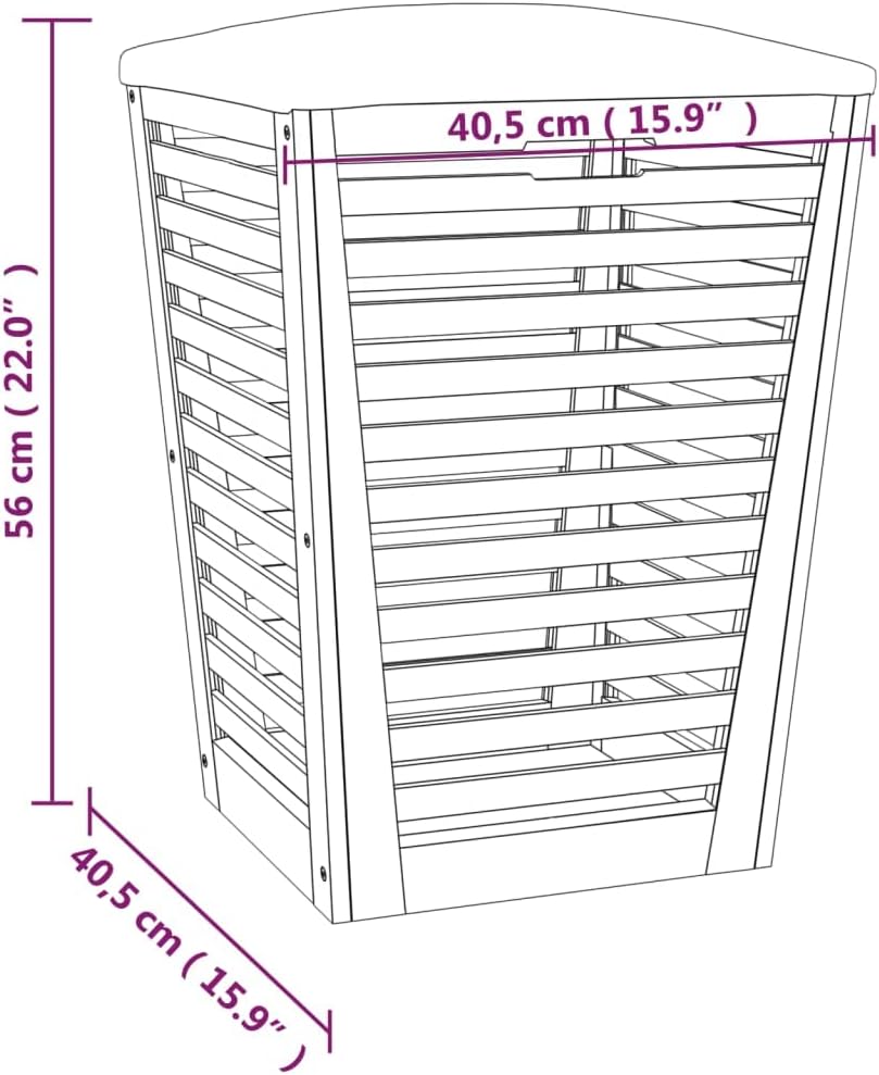 vidaXL Badhocker, Hocker für Badezimmer, Wäschekorb mit viel Stauraum, Badezimmerhocker Duschhocker