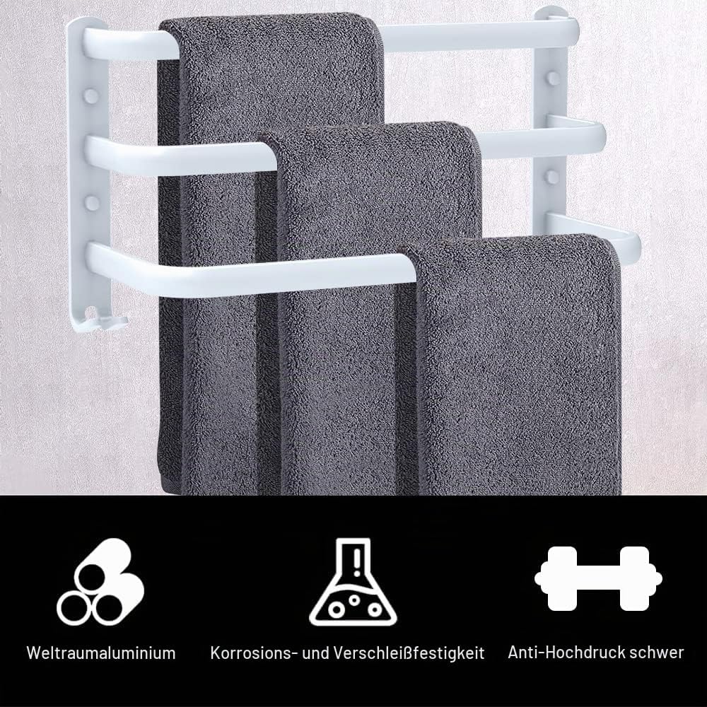 HONPHIER Handtuchhalter Bad 3 Tier Handtuchstange Badezimmer Aluminium Wand-handtuchhalter Handtuchh