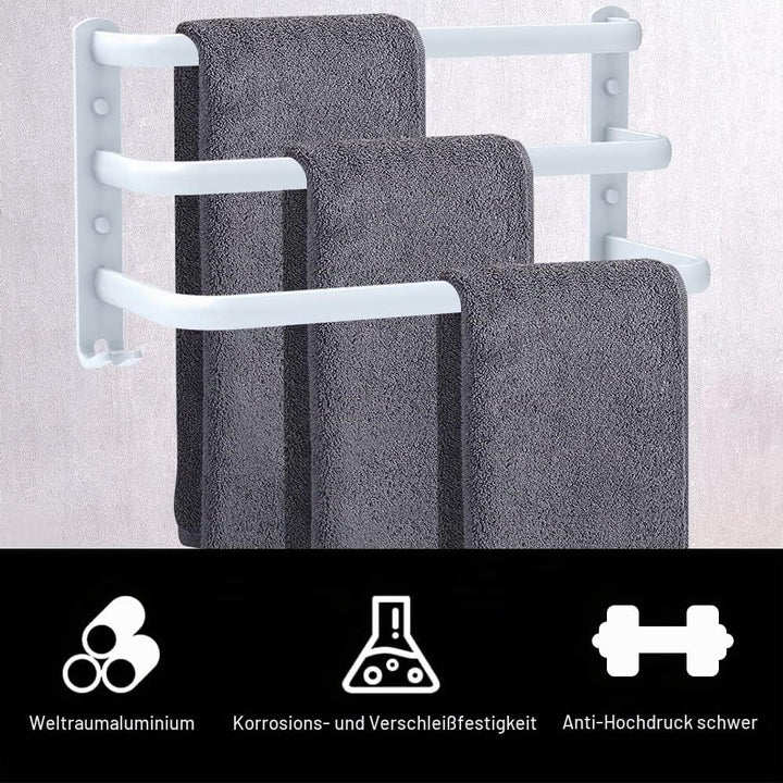 HONPHIER Handtuchhalter Bad 3 Tier Handtuchstange Badezimmer Aluminium Wand-handtuchhalter Handtuchh