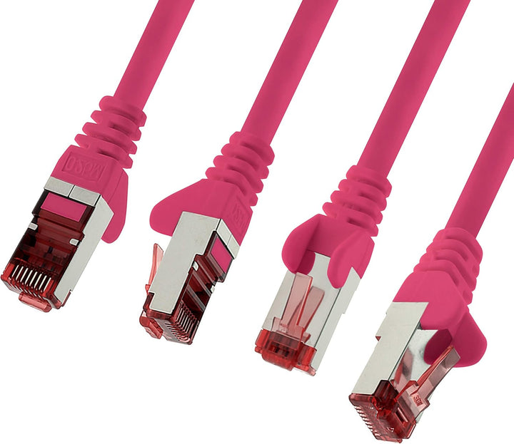 Netzwerkkabel Cat.6 50m magenta - 1 x Ethernetkabel Lankabel Cat6 Lan Netzwerk Kabel Sftp Pimf Patch