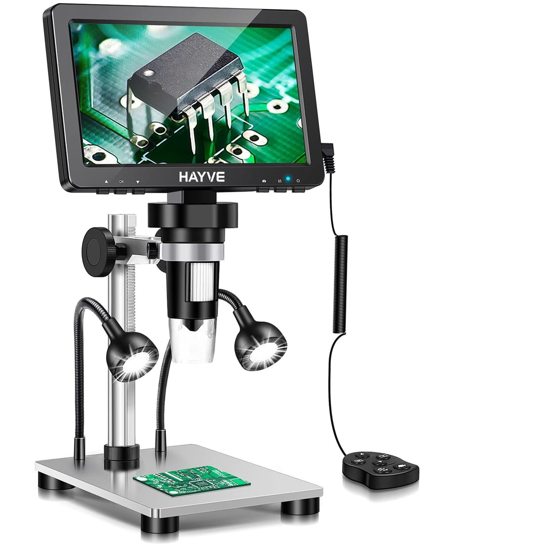 7“ LCD Digital Mikroskop, 1200X Vergrösserung für Münze PCB Schaltung Reparatur Löten, 12MP Kamera S